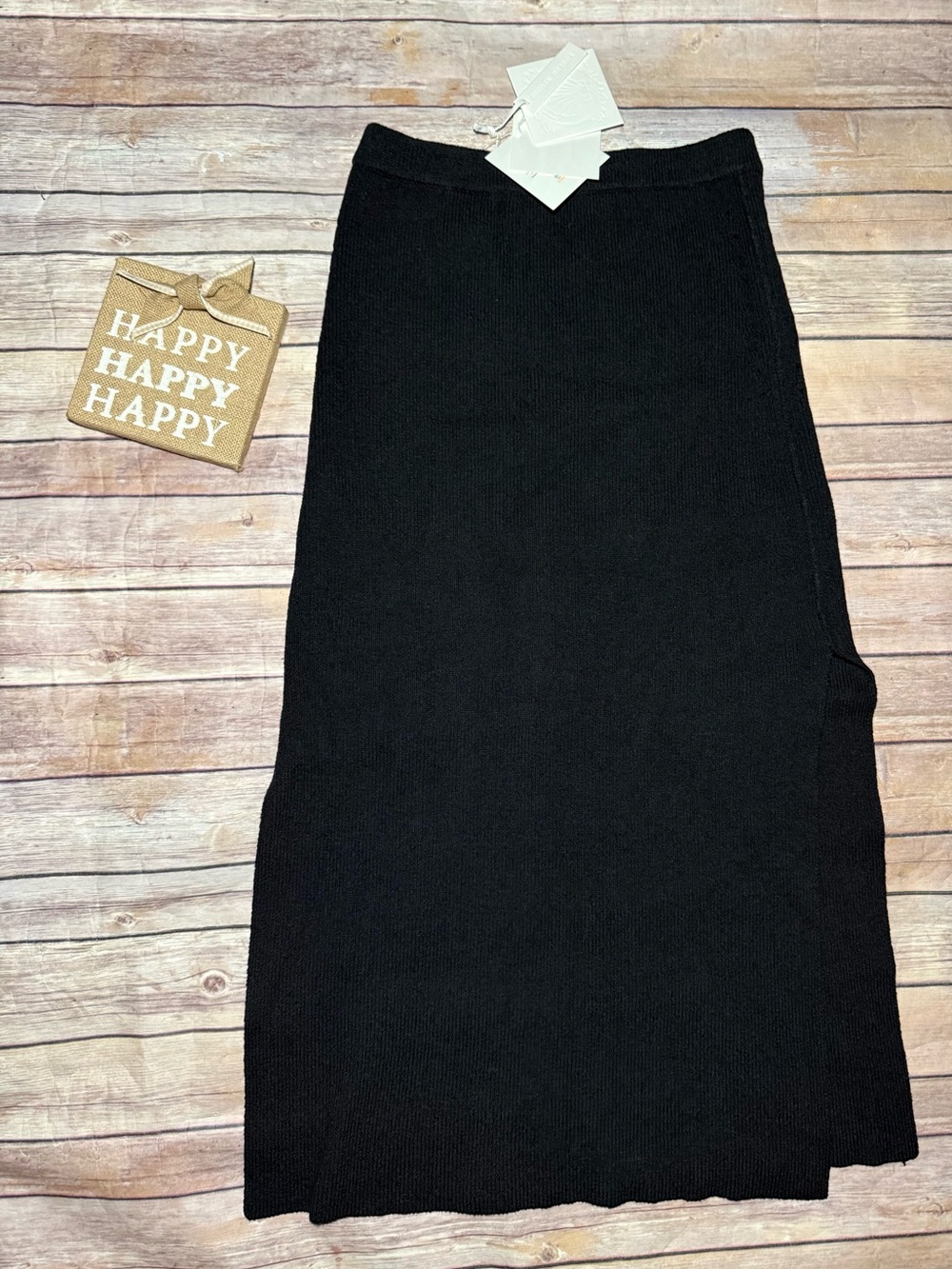 Loulou de Saison Aalis Cotton-Blend Rib-Knit Midi-Skirt size L NWT - Picture 7 of 14
